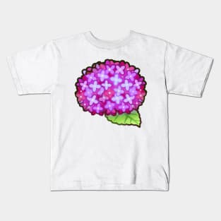 Pink Hydrangea Kids T-Shirt